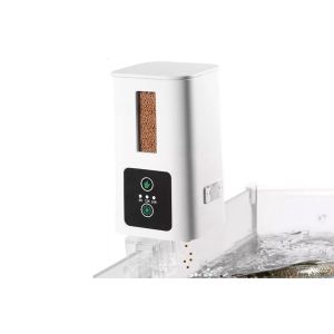 Distributeur Automatique De Nourriture Pour Poissons Avec Minuterie Et Capacit&eacute; De 300 Ml Pour Aquariums - Neuf