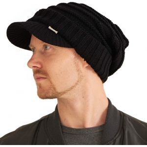 Ulteronixshop-Bonnet Hiver Visiere Tricot Homme - Chapeau Femme Protege Oreille Casquette Tombant Chaud Beanie &Agrave; Bord - Neuf