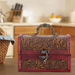 Boite de rangement de bijoux en bois classique de style vintage?? Conteneur - Neuf