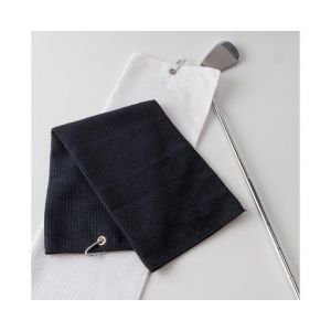 Serviette De Golf En Microfibre De Qualit&eacute; Sup&eacute;rieure &iquest; 40,6 X 61 Cm, Format Gaufr&eacute; Compact Avec Clip &iquest; Noir, Id&eacute;ale Pour Les Sacs De Golf Et Les Passionn&eacute;s - Neuf
