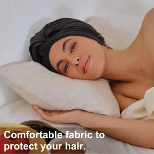 Tzf-Turban Pour Femmes En Douceur Doublé Turban En Jersey Extensible Headwrap Léger Respirant Couleur Unie - Neuf