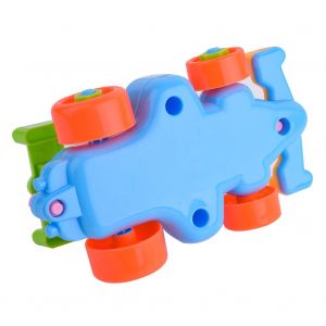 Jouets educatifs pour enfants, modele d'assemblage, dessin anime, voiture, train, avion, blocs de construction (voiture) - Neuf