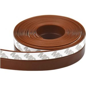 Bande d'étanchéité Auto-adhésive de Silicone pour Porte et Fenetre,2.5x500 cm,Marron et Imperméable,Coupe-vent,Anti-poussière,Insonorisant (Marron) - Neuf