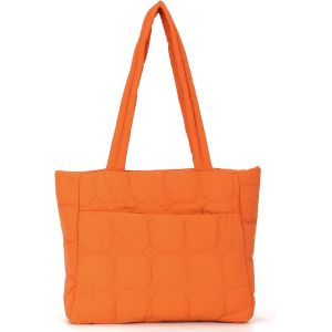 nzqaf-Puffer Bag pour Femme, Sac pour Femme avec Fermeture Éclair en Nylon Matelassé Sac de Transport Tote Bag Grande Capacité Sac à Bandoulière pour tous les Jours Travail Bureau Voyage - Neuf
