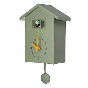 Horloge murale moderne &agrave; quartz avec oiseau, horloge de chambre, minuterie, cadeau de bureau, montre &agrave; suspendre B - Neuf