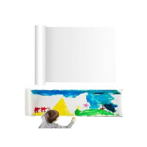 Rouleau de toile blanche pour peinture et loisirs cr&eacute;atifs, 500 x 60 cm - Neuf