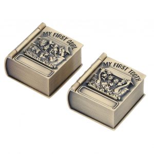 Boite a dents de lait en metal durable, avec gravure et processus de polissage exquis - Neuf