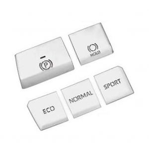 5pcs Argent Control Gear Multimedia Button Cover Sticker Accessories Pour 2019-2021 - Neuf