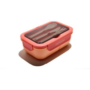 Lunch Box 1100 Ml, Porte-Repas Avec Couverts Et Trois Compartiments Int&eacute;rieurs, Bo&icirc;te &Agrave; Lunch Herm&eacute;tique Pour Aliments, Bo&icirc;te &Agrave; Lunch Micro-Ondes, Lave-Vaisselle Et Cong&eacute;lateur, Couleur - Neuf