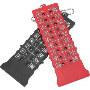 Compteur De Score De Golf 18 Trous - Suivi Des Coups L&eacute;ger Et Portable Pour L'entra&icirc;nement Et La Comp&eacute;tition, Lot De 2 (Rouge Et Noir) - Neuf
