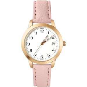 Kalanka-Montre Pour Femme, Montre Femmes Bracelet En Cuir, Montres Analogique Quartz, Montres De Poignet Pour Ladies Mode &Eacute;l&eacute;gant Pour Femmes Filles - Neuf