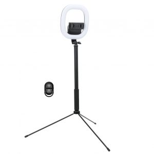 Perche A Selfie Extensible De 1,6 M Avec Eclairage Led Et Trepied Pour Diffusion En Direct - Neuf