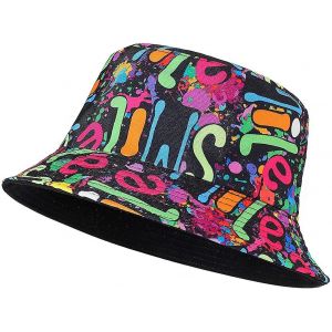 Unisexe Bucket Hat Summer Travel Sun Fisherman Hats Réversible - Neuf