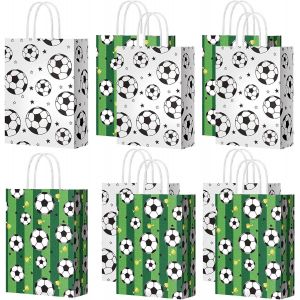 Lot De 10 Sacs Cadeaux En Papier De Football, Sacs Cadeaux D'anniversaire De Football, Sacs Cadeaux Pour Garçons Et Enfants, Sacs De Goodie De Football, Sacs À Bonbons - Neuf