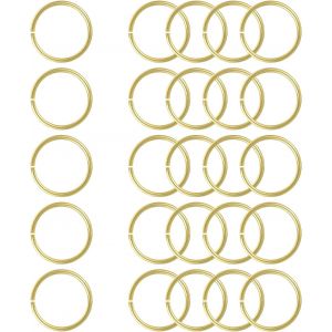 ERYI-25Pcs Anneaux De Jonction Ouverts, 25Mm/0.98"" Od Connecteurs D'Anneau De Saut En Laiton 2Mm Épais Anneaux Toriques Pour Colliers, Bracelets, Porte-Clés, Bricolage, Ton Or - Neuf