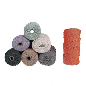 Fil 3mm x 100m fil de coton cordon naturel cordon pour tissage d&eacute;coration macram&eacute; suspendu panier macram&eacute; suspension murale cordon d&eacute;coratif macram&eacute; - Neuf