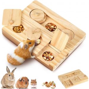 Jouets Pour Hamster En Bois,Jouets À Mâcher Pour Hamster,Jouet À Mâcher Pour Lapins,Hamster Jouet De Recherche De Nourriture,Jouet En Bois De Recherche De Nourriture Pour Hamster - Neuf