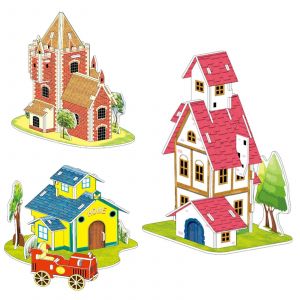 Castle House Jigsaw Self Assembly Papier &Eacute;ducatif 3d Puzzle De Blocs De Construction Cr&eacute;atifs Pour Children_14 - Neuf