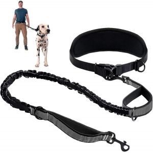Kalanka-Laisse Pour Chien Laisse Canicross R&eacute;glable Et &Eacute;lastique, Main Libre, Taille, Pour Course &Agrave; Pied, Randonn&eacute;e - Neuf
