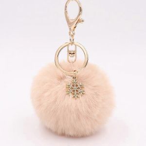 Pom Pom Porte-Clés Fourrure Artificielle Boule Porte-Clés Accessoires Moelleux Sac De Voiture Charme - Neuf