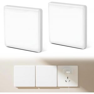 Ulteronixshop-2 Pcs Cache Prise Murale, Plaques Murales Vierges 86x86mm, Cache Prise et Cache Trou Mural pour Compteur &Eacute;lectrique, Support Cach&eacute; Encastr&eacute; en M&eacute;tal pour Prises Inutilis&eacute;es (blanc) - Neuf