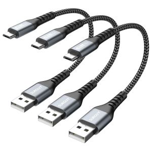Kal-Câble Micro Usb Court [15 Cm * 3] Usb 2.0 Micro Usb 2.0 Câble Charge Rapide Et Données Compatible Avec Samsung, Huawei, Xiaomi, Kindle, Banque D'alimentation, Casque - Gre - Neuf