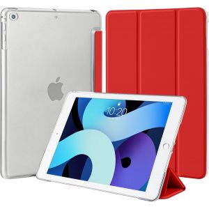 NAERYUT-Coque Pour Ipad 6Ème/5Ème Génération 9,7 Pouces,Compatible Avec Ipad Air 1/Air 2,Étui De Protection Léger Coque Arrière En Pc Rigide Translucide Givré Pour Ipad 9,7"",Rouge - Neuf