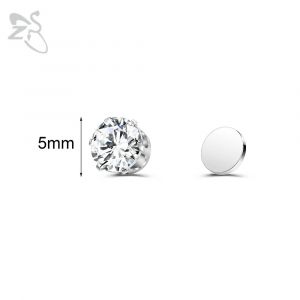 Zs 1 Pièce Boucles D'oreilles À Clips Magnétiques Étoile Coeur Forme Cz Cristal Oreille Clip Pas De Perçage Oreille Stud Pas De Boucle D'oreille Percée Bijoux 4-8mm-Style 1-5mm- - Neuf