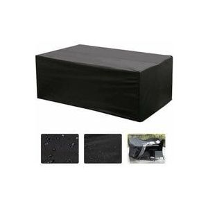 1 Pc Housse Salon De Jardin 213x132x74cm Exterieur Etanche Coupe-Vent Poussi&egrave;re Tissu 210d Oxford Noir Housses De Meubles Avec Boucle De Verrouillage B&acirc;che De Protection Pour Table Chaise Mobilier - Neuf