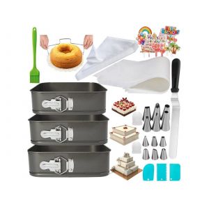 Ensemble De 193 Pi&egrave;ces Pour La P&acirc;tisserie Et La D&eacute;coration De G&acirc;teaux, Comprenant Moules Et Ustensiles. - Neuf