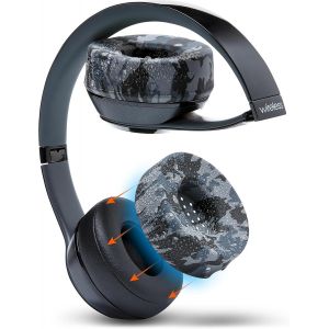 Coussinets Anti-Transpiration brevetés pour Beats Solo 4, Solo 3 et Solo 2, fabriqués par Wicked Cushions | Résistants à la Transpiration et lavables en Machine | Black Camo - Neuf