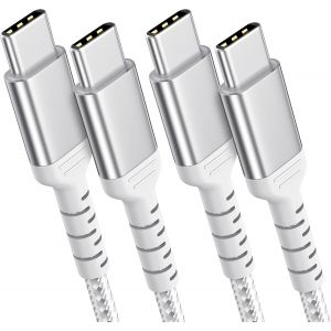 KAL-Lot De 2 C&acirc;bles Usb C - En Nylon - 60 W 3 A - Usb C Vers Usb C - C&acirc;ble De Charge Rapide De Type C - Pour Iphone 15/15 Pro Max, Ipad Pro, Samsung, Macbook, Google Pixel, Huawei, Xiaomi - - Neuf