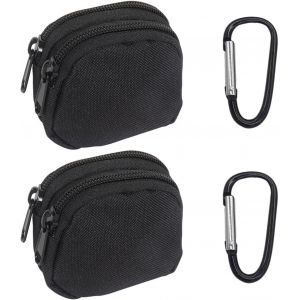 2 Mini Sacs De Ceinture,2 Mousquetons,Sac De Ceinture Tactique,Organisateur De Ceinture,&Eacute;quipement Tactique,&Eacute;quipement De Randonn&eacute;e,Porte-Cl&eacute;s Mini Portefeuille - Neuf