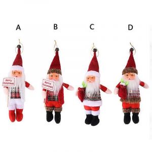 Poupée Père Noël, jouet, pendentif pour arbre de Noël, décorations de Noël, figurine Père Noël-B - Neuf