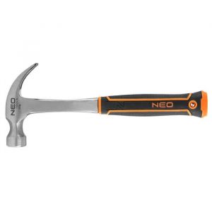 Marteau de menuiserie - NEO TOOLS - 600 g - Acier - Manche bi-mati&egrave;re - Antid&eacute;rapant - Neuf