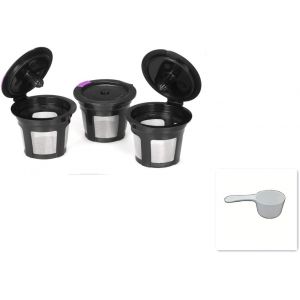 3 Pi&egrave;ces/Ensemble Capsules De Caf&eacute; s Tasse avec Cuill&egrave;re Brosse Noire Rechargeable Capsule De Caf&eacute; Remplissage Filtre Caf&eacute; Nouveau - Neuf