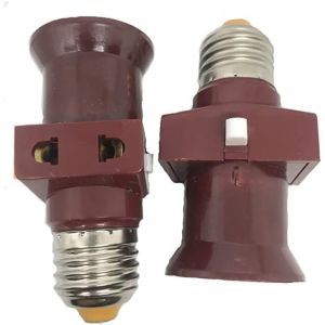 Lot de 2 douilles voleuse a vis E27 avec interrupteur 6A [Classe &eacute;nerg&eacute;tique A] - Neuf