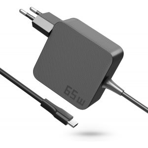 LORANKA-65W Chargeur USB C Rapide Ordinateur pour ASUS Zenbook ExpertBook, Lenovo Thinkpad Yoga, Huawei Matebook, Macbook Pro/Air, HP Chromebook, Acer Chromebook, Google, Samsung, Alimentation USB C - Neuf