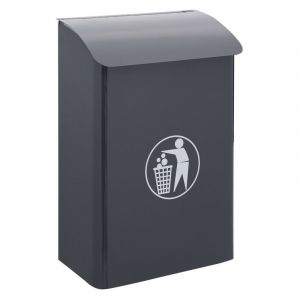 Arregui - E6115 Poubelle Murale De Recyclage En Acier Pour Garage Et Espaces Communs Int&eacute;rieurs, 30 L, Gris - Neuf