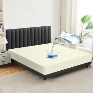 lbgwp60-Protège-Matelas Imperméable, 90 X 200 Cm, Drap-Housse, Respirant, Surmatelas De Qualité Supérieure, Lavable En Machine À 60 °C, Beige - Neuf