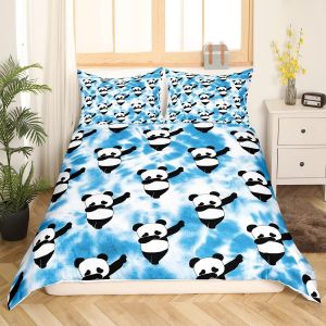 Parure De Lit Pour Enfants Homewish Avec Housse De Couette Kawaii, Motif Chat, Motif Dessin Animé Abstrait, Arc - Neuf