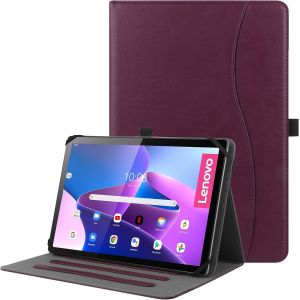 TIANYI-&Eacute;tui Universel pour Tablette 9"",9.7"",10.1"",10.2"",10.5"",10.9"",11"",Housse Support en Cuir &agrave; Plusieurs Vues Angles dragonne pour Tablette 9"" 10.1"", avec Bande de Fixation en Silicone R&eacute;glable-PL - Neuf