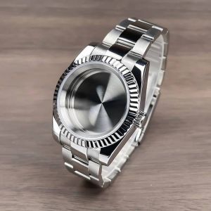 Bo&icirc;tier De Montre Nh35 &Agrave; Lunette Cannel&eacute;e 36mm/39mm,Pour Sk Dj,Pi&egrave;ce De Rechange,Verre Saphir,Acier Inoxydable,Adapt&eacute; Au Mouvement Nh35 Nh36.39mm F Nmso. - Neuf