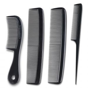 4 Pi&egrave;ce Noir Professionnel De Qualit&eacute; Premium Peigne De Jeu Pour Le Tron&ccedil;onnage Et Les Taquineries De S&eacute;paration Peigne Peigne Taquineries Salon De Coiffure De Qualit&eacute; Noir - Neuf