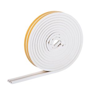 Bande d'étanchéité autocollante pour fenêtres et portes-Joint d'étanchéité pour fenêtres/portes pour isoler les fentes de 2,5 à 5mm de large-Bande étanche 9x5,5mm (Profilé P|18m|Blanc) - Neuf