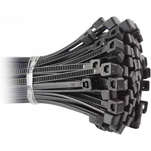 CHECARZHN--NO1-Lot De 100 Attaches De Câble Adhésives Transparentes Pour N'Importe Quel Endroit (Noir) - Neuf