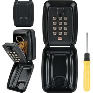 Boite a Clé avec Code 12 Chiffres, Boite a Clefs Securisee Aexterieur Boite à Clé Sécurisée, Boite a Clefs Murale Boîte à clés Murale Étanche pour Maison Usine Garage - Neuf