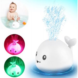 KAL-Jouet De Bain Pour B&eacute;b&eacute;, Baleine &Agrave; Jet Avec Led - Pour Enfants Et Tout-Petits (Blanc) - Neuf