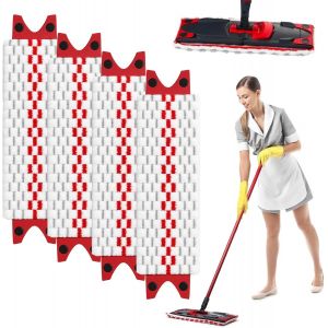 TIANYI-4 Recharges Microfibre pour Vileda UltraMax (46x13cm) - Compatibles Balai Serpilli&egrave;re Vileda - Nettoyage Sols Durs/Lisses - Lavable en Machine - Lot de 4 Pi&egrave;ces - Neuf