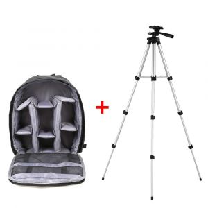 A-gris et trépied - Sac à dos multifonction pour appareil Photo vidéo numérique, sacoche étanche pour appareil Photo'extérieur, pour Nikon, Canon, Sony - Neuf